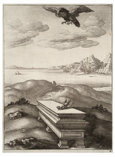 The Eagle and the Daw by Wenceslaus Hollar